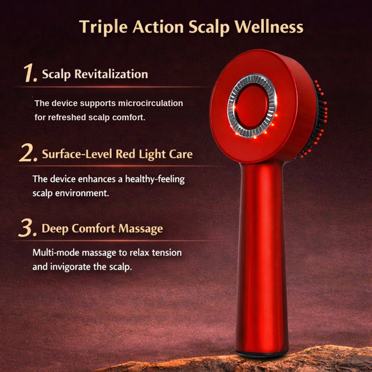 DuoSmooth™ Red Light Scalp Comb for scalp massage and hair stimulation